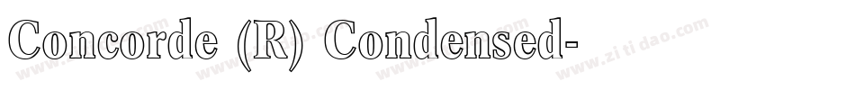 Concorde (R) Condensed字体转换